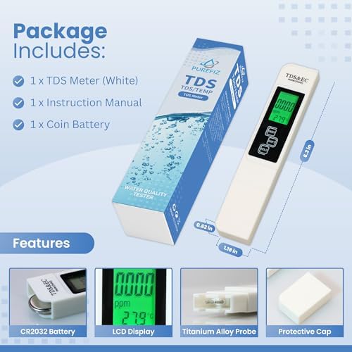 All-New 2026 TDS Meter Digital Water Tester – 4-in-1 Accurate & Reliable TDS, EC & Temperature Meter (°C, °F) 0-9990 ppm, Ideal for Drinking Water, Aquariums, Hydroponics, RO/DI Systems & More - Image 6