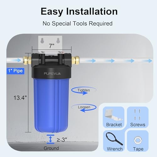 PWB10 Whole House Water Filter Housing Blue, Fits 10” x 4.5” Big Filters - Image 5