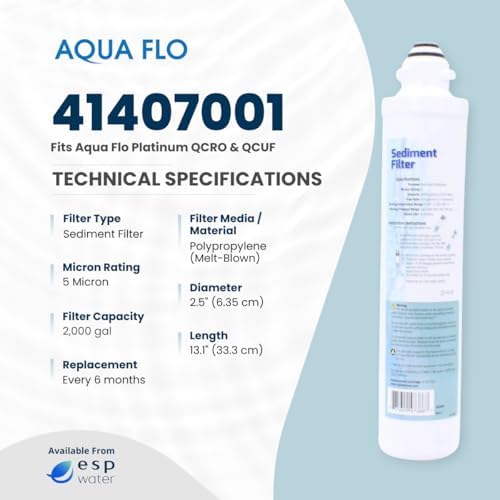 Aqua Flo 41407001 5-Micron Sediment RO Filter Replacement, Quick Change - Image 3