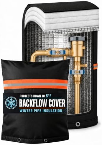 Insulated Backflow Preventer Cover Freeze Protection,90" W x 60" H,Black by Unknown