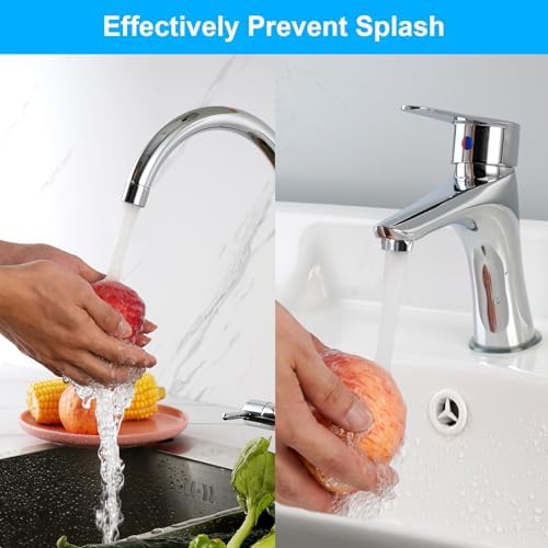 4-Pack Faucet Aerator, Metal Sink Faucet Adapter Male Female Thread, Chrome - Image 2