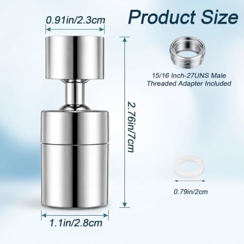 360° Swivel Faucet Aerator Kitchen Sink Faucet Aerator Adapter - Image 2