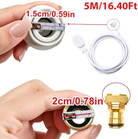 16.4Ft Quick-Connect Sink Spray Rubber Hose,Sink Hose Attachment for Faucet - Image 2