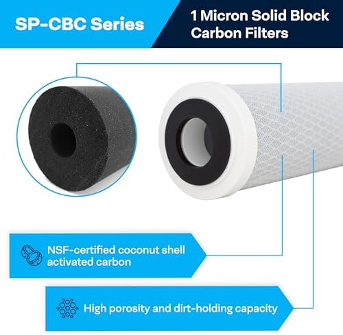 SpiroPure 20x2.5 1 Micron Carbon Block Water Filter CB-25-2001 (Case of 6) - Image 2