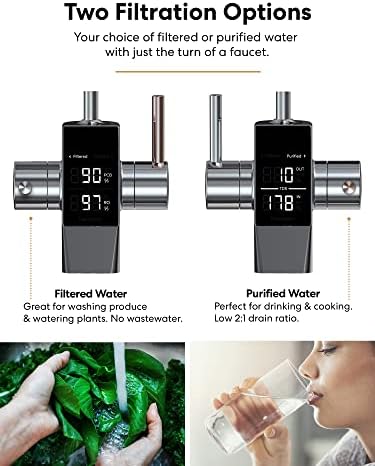 Brio Reverse Osmosis Water Filtration System, 500 GPD, 2:1 Pure to Drain, Tank-Less, Under Sink Faucet Mount - Image 5