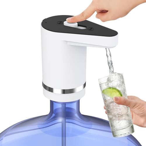 Rechargeable Water Pump for 2/3/5 Gallon Jug with Protective Spout Cover by VAPTEC