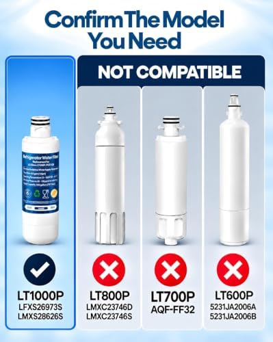 Water Filter Compatible with LG LT1000P, ADQ747935-3PCS - Image 2