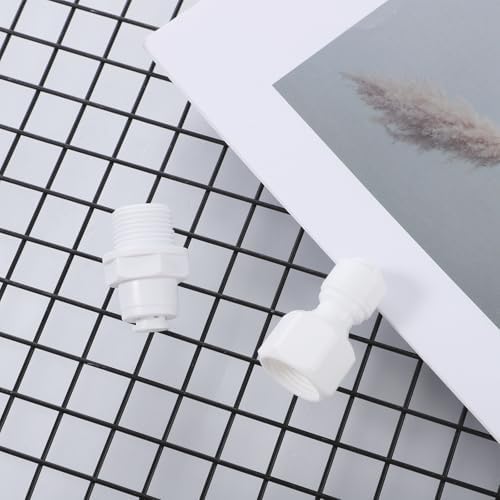 2 PCS 3/8" to 1/4" Water Filter Quick Connector with Thread, Plastic Water Line Filter Tubing Fittings - Image 7