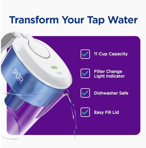 PUR 11-Cup Water Pitcher, Includes 1 Genuine PUR Filter, White - Image 2
