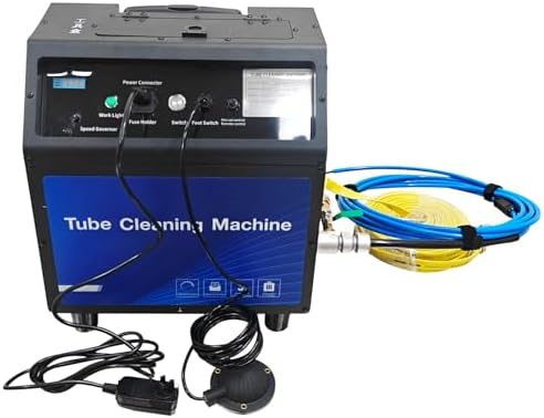 TECHTONGDA Air Condensers Copper Pipe Cleaner for 0.5-0.7 Inch Pipeline Diameter, 110V Chiller Condenser Tube Cleaning Machine with 0-1400rpm Adjustable Speed, 24.9ft Flexible Shaft - Image 2