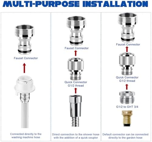Sink Faucet Quick Connector with Aerator, Faucet to Garden Hose Adapter - Image 4