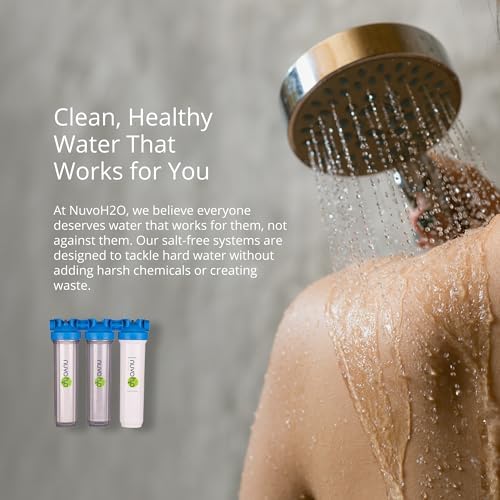 NuvoH2O Advanced 3-Stage Citrus-Based, Salt-Free Water Filter System + Water Softener with Carbon and Sediment Filtration – Healthy & Pure Water – Removes Scale (Whole Home Trio System) - Image 6