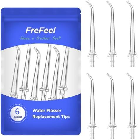 6 Count Replacement Heads for Bitvae C5 Water Flosser (6 Classic Jet Tips) by FreFeel