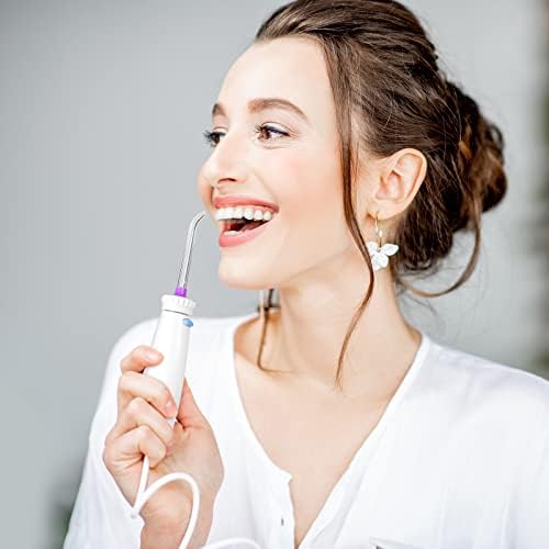 BBTO Oral Hygiene Accessories Standard Water Hose Plastic Handle with Water Flosser Replacement Jet Tip, Compatible with Waterpik Oral Irrigator WP-100 WP-300 WP-660 WP-900 (4 Pieces) - Image 5