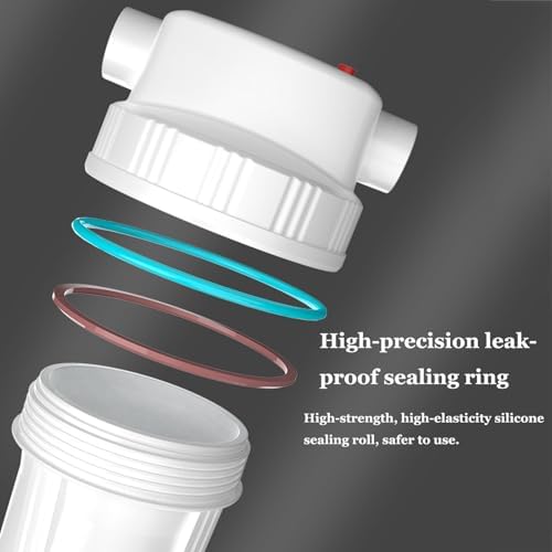 10×4.5'' Whole House Water Filtration System, Water Filter Bottle, Install Kit & Accessories Included, Filter Not Included, Replace Filter(White) - Image 3