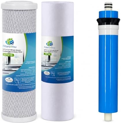 CFS 3 Stage RO Filter Set with 150 GPD Membrane, Sediment and Carbon by CompleteFiltrationServices