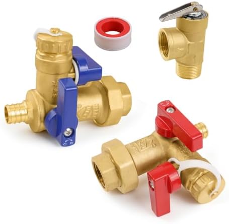 1PC HeSun 3/4" PEX-B Tankless Water Heater Service Valve Kit(Tool053-1) by HeSun