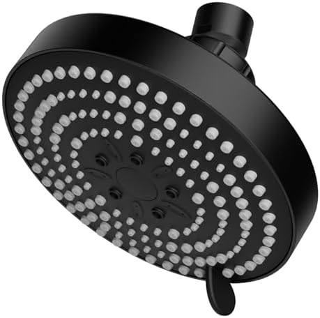OFFO Shower Head, High Pressure Shower Head with 6 Mode, Fixed Showerheads for Strong Water Flow & Relaxing Shower Experience, Matte Black by OFFO
