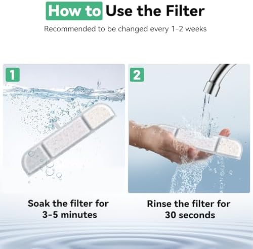 12+12 Packs for DownyPaws Cat Water Fountain Filters Replacement, Compatible with DownyPaws Wireless 84oz/2.5L and 101 oz/3L Pet Water Fountains (12 Replacement Water Filters + 12 Pre-Filter Sponges) - Image 4