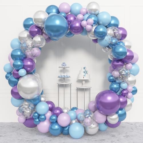 Amandir 153pcs Blue Purple Balloon Garland Arch Kit Different Sizes - Image 4