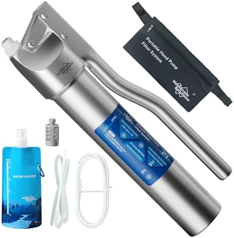 Membrane Solutions P1 Stainless Steel Hand Pump Water Filter by MembraneSolutions
