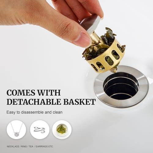 Ultimate Unicorn Bathroom Sink Stopper, Without Overflow, Brushed Nickel - Image 4