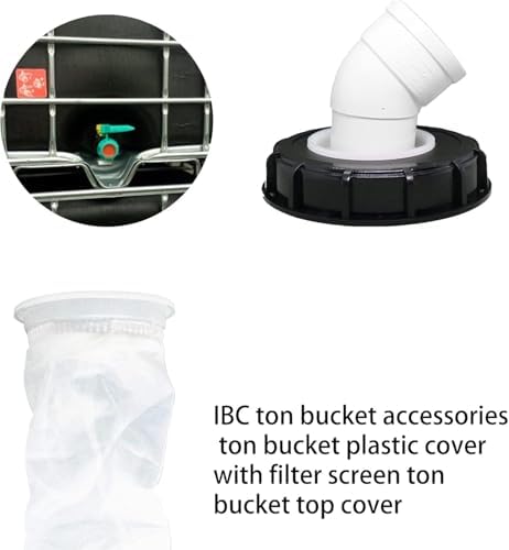 IBC Lid Filter 165 mm 45° Ton Barrel Cover with Nylon Washable IBC Tank Lid Filter for mounting on IBC Container Rainwater Tank IBC 1000 Liters DN150 - Image 5