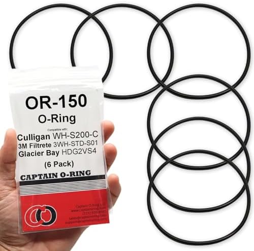 Captain O-Ring - Replacement OR-150 O-Rings for Culligan Water Filter Housing Gasket Seals (6 Pack) [WH-S200-C, 3WH-STD-S01, HDG2VS4] by CaptainO-Ring