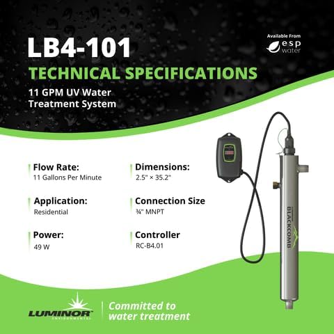 Luminor Blackcomb LB4-101 Whole House UV System 11 GPM - Image 2
