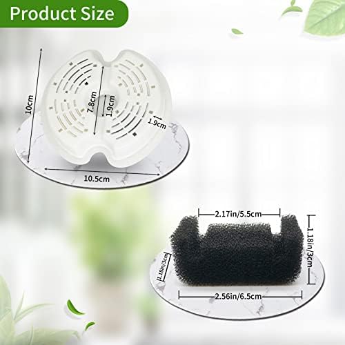 4 Pack Cat Water Fountain Filters with 4 Sponges, Pet Replacement Filters for 67oz/2L Pet Drinking Fountain Dog Water Dispenser - Image 5
