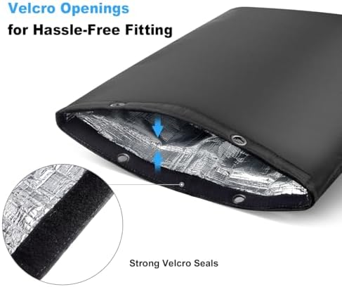Backflow Insulation Cover- Winter Freeze Protection for Outdoor Pipes and Sprinklers, Heavy-Duty 5-Layer Preventer Insulated, 16W x 20H inches - Black - Image 4