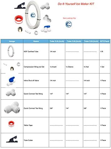 IMK01 Ice Maker Water Line Kit 3/8"&1/4" Fridge Water Line Connection DIY Kit for Connecting Reverse Osmosis Water Filtration System to Refrigerator/Ice Maker - Image 7