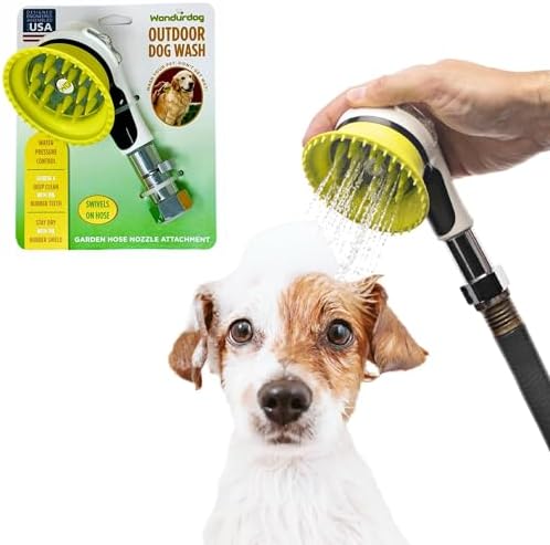 Wondurdog Dog Wash Attachment for Garden Hose, Outdoor Nozzle Sprayer by Wondurdog