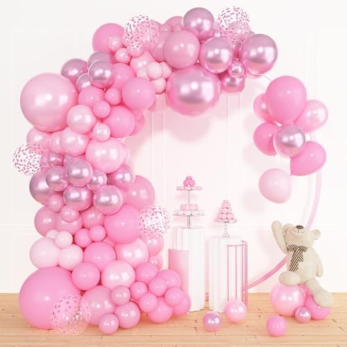 Amandir 153pcs Pastel Light Pink Balloon Garland Arch Kit Different Sizes - Image 4