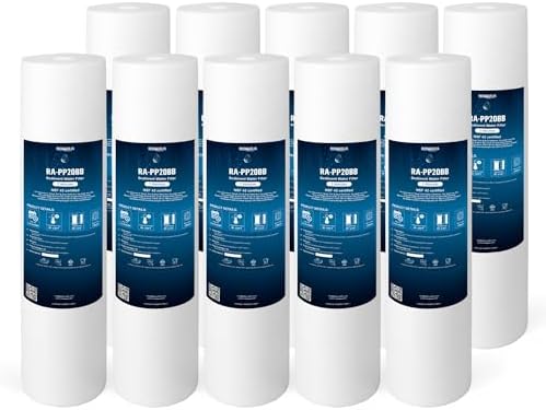 Ronaqua 20 x 4.5 Inch Big Sediment Water Filter Cartridge, 1 Micron 10 Pack by Ronaqua