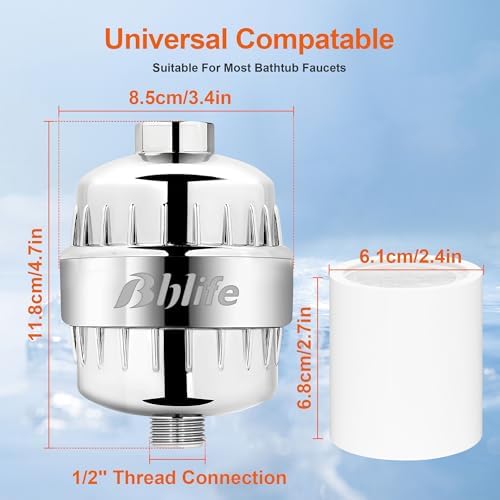 BBLIFE Shower Filter for Hard Water with NSF Certified KDF Filter Media - Image 2