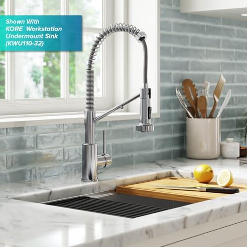 Kraus Bolden 2-in-1 Pull-Down Single Handle Kitchen Sink Filter Water Faucet for Reverse Osmosis or Water Filtration System in Chrome, KFF-1610CH - Image 3