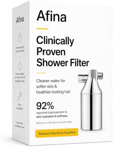 Afina Chrome High Pressure Revitalizing Shower Filter - Filter Out Chlorine by Afina