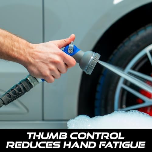 VIKING Hose Nozzle, 8 Spray Patterns, Thumb Control for Cars and Homes - Image 4