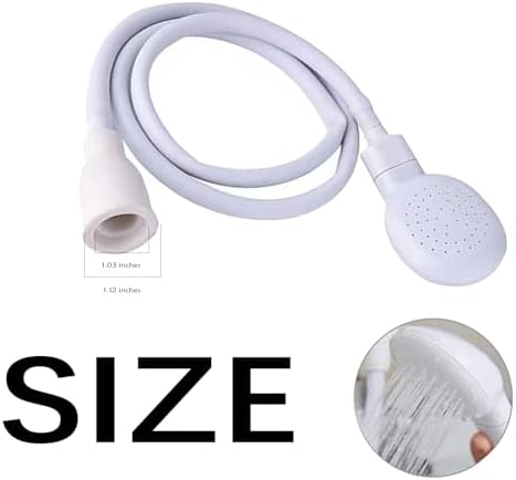 1m/3.28ft Portable Sink Hose Faucet Sprayer Sink Spray Rubber Hose Shampoo Sprayer Handheld Faucet Shower for Pets, Bathing Baby, Washing Hair, Rinsing Vegetables - Image 2