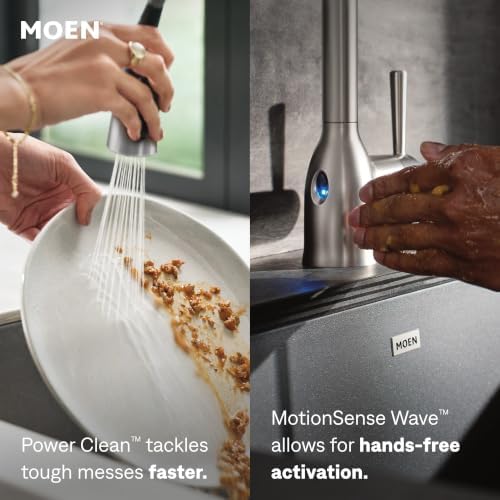 Moen Align Spring Touchless Kitchen Faucet, Stainless, 5923EWSRS - Image 4