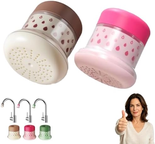 Mini Faucet Water Filter- Multi-Layer Filtration & Splash-Proof Kitchen Purifier, Splash-Proof Softener Parts, Detachable Leak-Proof F́aucet Mount Purifier for Kitchen Bathroom Home (2pcs-3) by Unknown