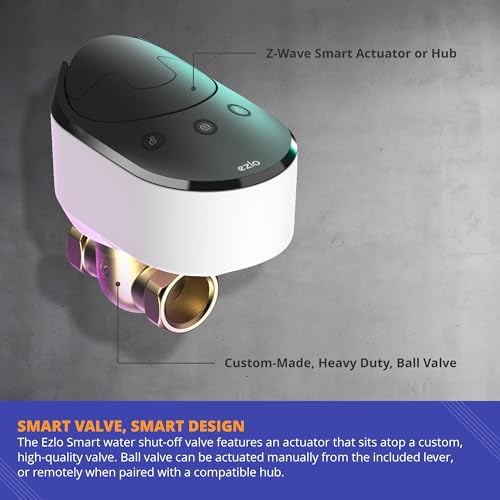 Ezlo WiFi + Z-Wave Smart Water Shut-Off Built-in Smart Hub & Ball Valve Kit – 1¼"", EZL-WV3PARENT-US - Image 2