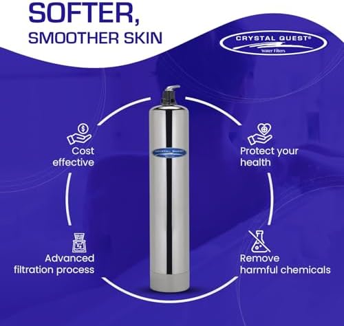 Crystal Quest Water Softener | Whole House Inline Water Filter | Stainless Steel | Water Softener | Manual Backwash - Image 5