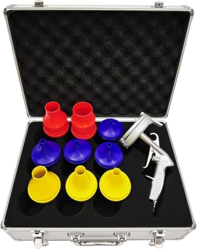 Industrial Hose Cleaning Gun Kit, Air Driven Cleaner Set with 9 Adapters & 35 Foam Projectiles, Pipe Flushing Tool for Hydraulic, Marine & Factory Systems, Lightweight by Unknown
