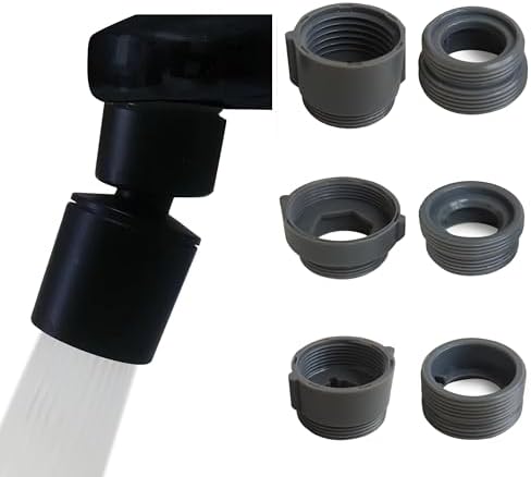 Rotating Faucet Aerator Extender,Nozzle Faucet Adapters, Universal Splash Filter Kitchen Tap Extension, Kitchen Sink Tap Head (Matte Black) by BOARNE