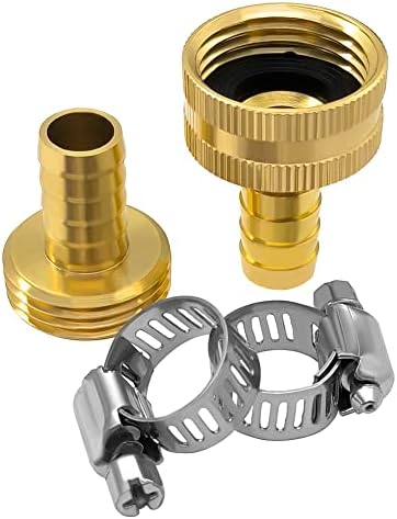 Hooshing 3/8" Garden Hose Repair Kit, Male and Female Hose Mender Connector by Hooshing