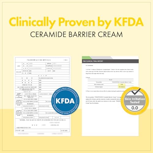 TOSOWOONG Ceramide Barrier Cream for Dry & Sensitive Skin, Hydrating, Dewy - Image 5