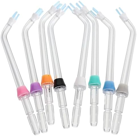 8pcs Oral Irrigator Cleaning Heads: Dental Flossers Nozzle Heads - Assorted Size Interchangeable Water Flosser Tongue Cleaner Jet Tips for Teeth Cleaning by CIMAXIC