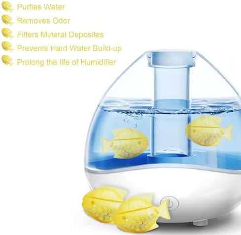 Humidfier Cleaner Fish for Humidifier & Fish Tank, 6 Pack, Yellow - Image 3